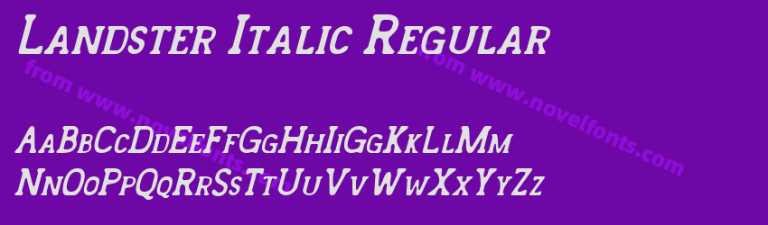 Landster Italic RegularPreview Landster Italic RegularPreview
