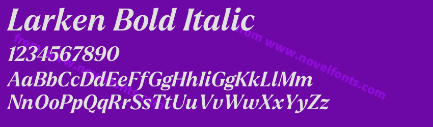 Larken Bold ItalicPreview Larken Bold ItalicPreview