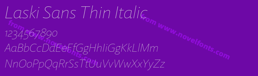 Laski Sans Thin ItalicPreview Laski Sans Thin ItalicPreview