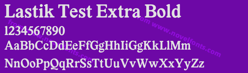 Lastik Test Extra BoldPreview Lastik Test Extra BoldPreview