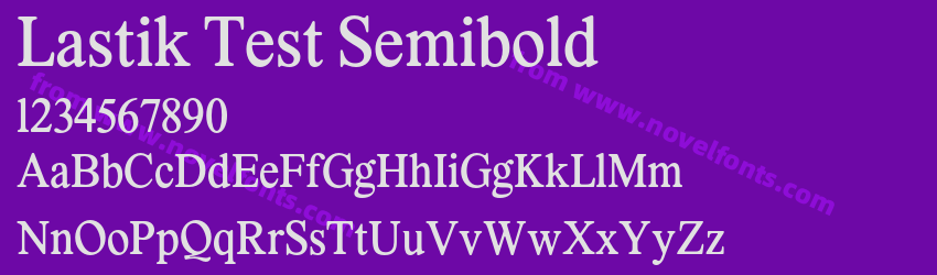 Lastik Test SemiboldPreview Lastik Test SemiboldPreview