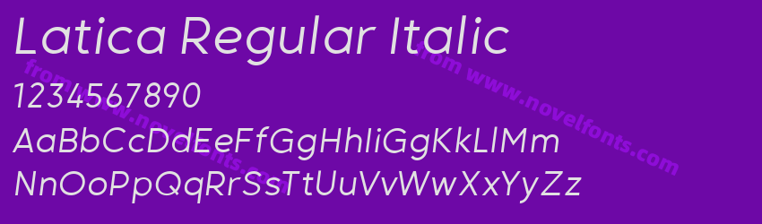 Latica Regular ItalicPreview Latica Regular ItalicPreview
