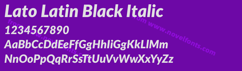 Lato Latin Black ItalicPreview Lato Latin Black ItalicPreview