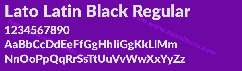 Lato Latin Black RegularPreview Lato Latin Black RegularPreview