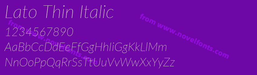 Lato Thin ItalicPreview Lato Thin ItalicPreview