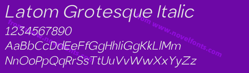 Latom Grotesque ItalicPreview Latom Grotesque ItalicPreview
