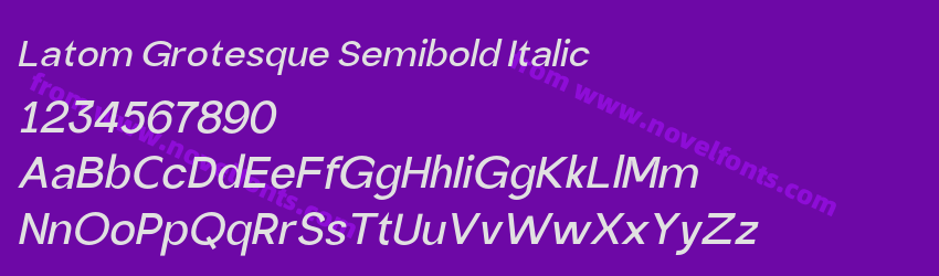Latom Grotesque Semibold ItalicPreview Latom Grotesque Semibold ItalicPreview