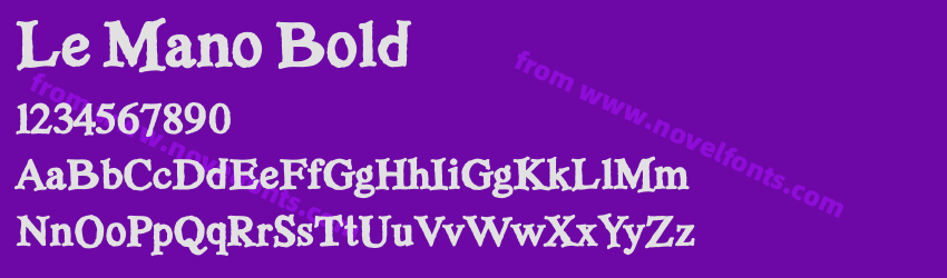 Le Mano BoldPreview Le Mano BoldPreview