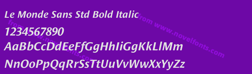Le Monde Sans Std Bold ItalicPreview Le Monde Sans Std Bold ItalicPreview