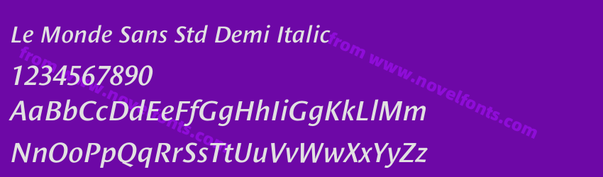 Le Monde Sans Std Demi ItalicPreview Le Monde Sans Std Demi ItalicPreview