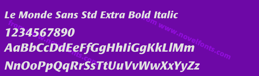 Le Monde Sans Std Extra Bold ItalicPreview Le Monde Sans Std Extra Bold ItalicPreview