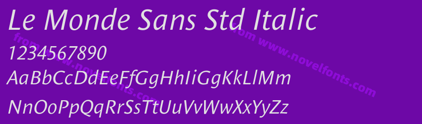 Le Monde Sans Std ItalicPreview Le Monde Sans Std ItalicPreview
