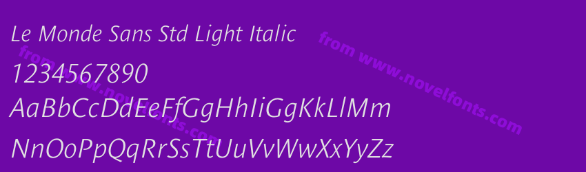 Le Monde Sans Std Light ItalicPreview Le Monde Sans Std Light ItalicPreview