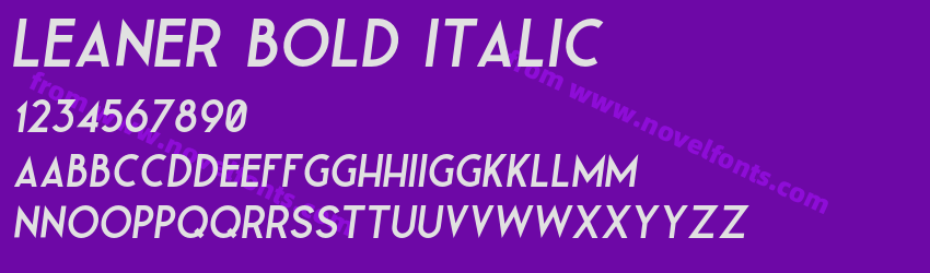 Leaner Bold ItalicPreview Leaner Bold ItalicPreview
