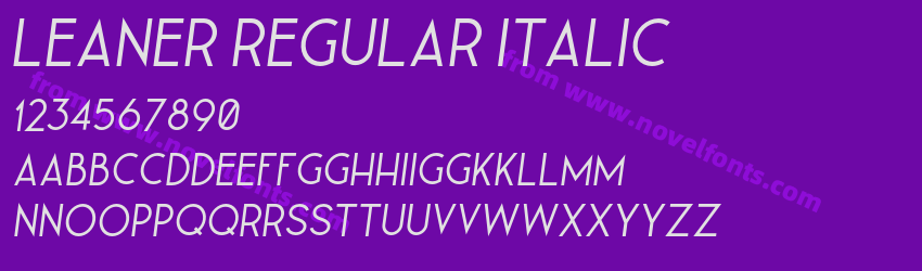 Leaner Regular ItalicPreview Leaner Regular ItalicPreview
