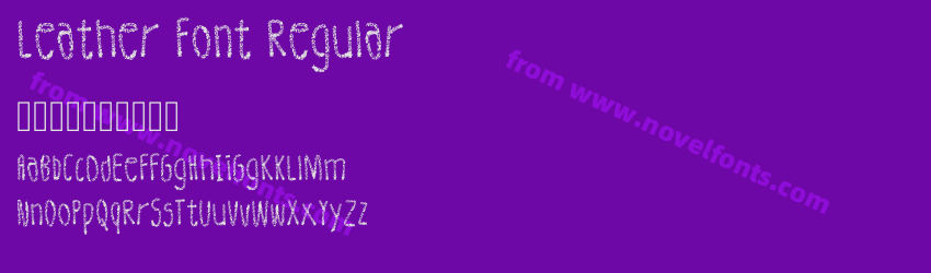 Leather Font RegularPreview Leather Font RegularPreview