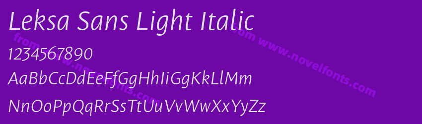 Leksa Sans Light ItalicPreview Leksa Sans Light ItalicPreview