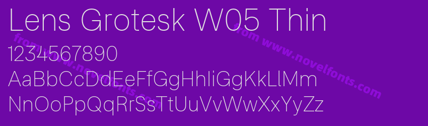 Lens Grotesk W05 ThinPreview Lens Grotesk W05 ThinPreview