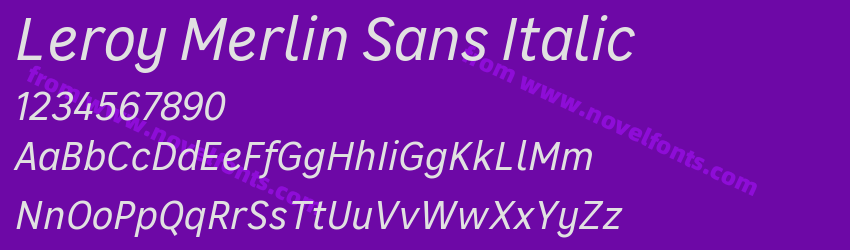Leroy Merlin Sans ItalicPreview Leroy Merlin Sans ItalicPreview