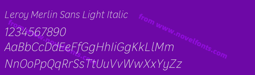 Leroy Merlin Sans Light ItalicPreview