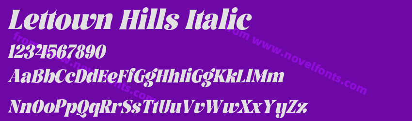 Lettown Hills ItalicPreview Lettown Hills ItalicPreview