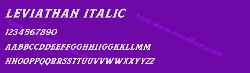 Leviathan ItalicPreview Leviathan ItalicPreview