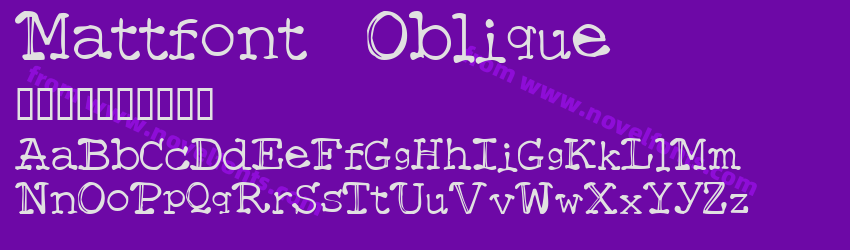 Mattfont  ObliquePreview