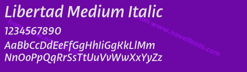 Libertad Medium ItalicPreview Libertad Medium ItalicPreview