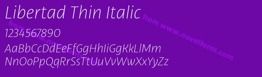 Libertad Thin ItalicPreview Libertad Thin ItalicPreview