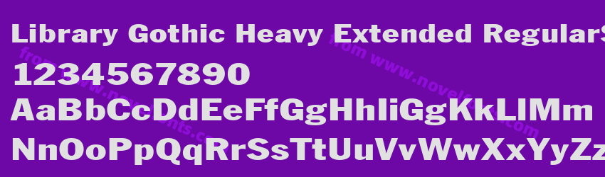 Library Gothic Heavy Extended RegularSWFTEPreview Library Gothic Heavy Extended RegularSWFTEPreview
