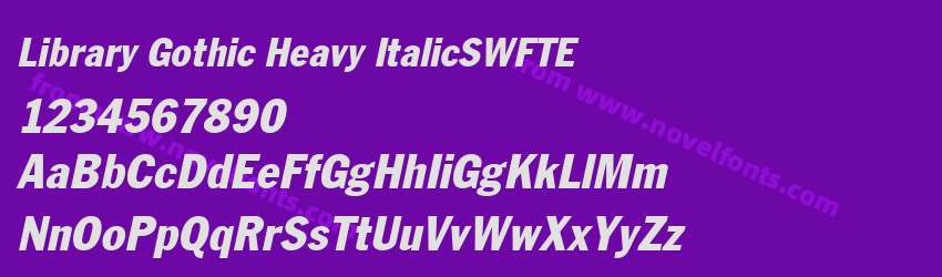 Library Gothic Heavy ItalicSWFTEPreview Library Gothic Heavy ItalicSWFTEPreview