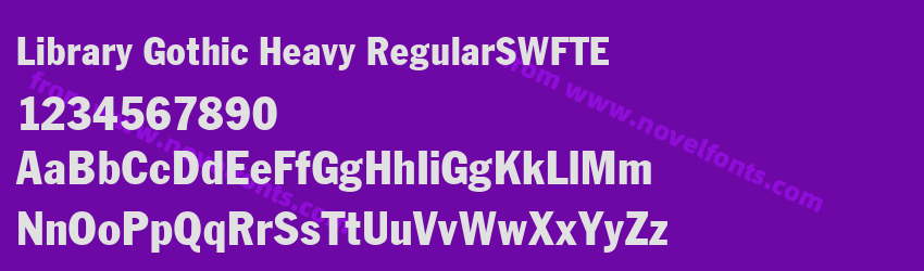 Library Gothic Heavy RegularSWFTEPreview Library Gothic Heavy RegularSWFTEPreview