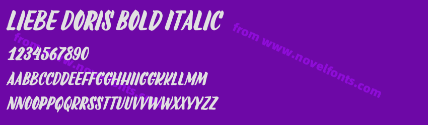 Liebe Doris Bold ItalicPreview Liebe Doris Bold ItalicPreview