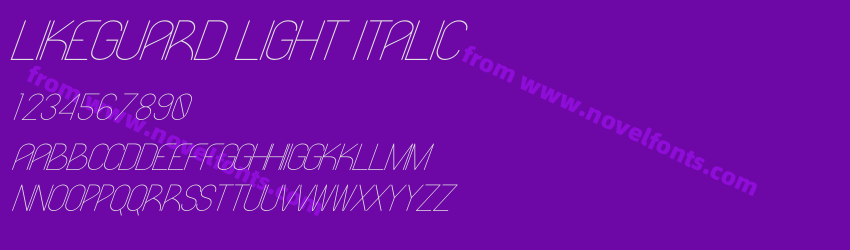 Likeguard Light ItalicPreview Likeguard Light ItalicPreview