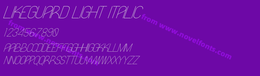 Likeguard Light ItalicPreview Likeguard Light ItalicPreview