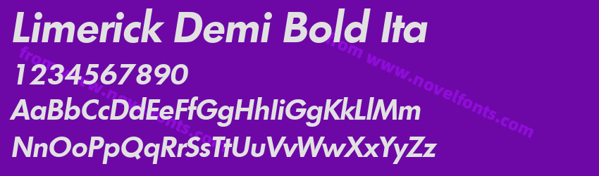 Limerick Demi Bold ItaPreview Limerick Demi Bold ItaPreview