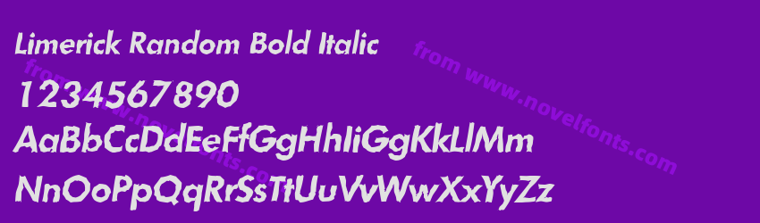 Limerick Random Bold ItalicPreview Limerick Random Bold ItalicPreview