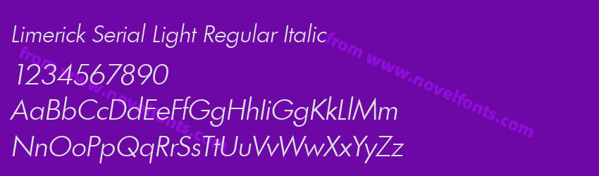 Limerick Serial Light Regular ItalicPreview Limerick Serial Light Regular ItalicPreview