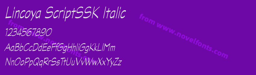 Lincoya ScriptSSK ItalicPreview Lincoya ScriptSSK ItalicPreview