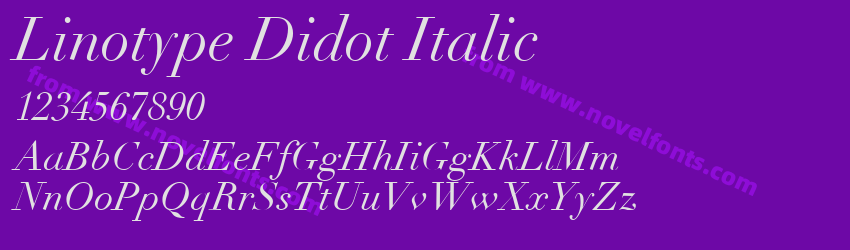 Linotype Didot ItalicPreview Linotype Didot ItalicPreview