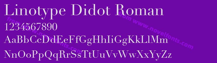 Linotype Didot RomanPreview Linotype Didot RomanPreview
