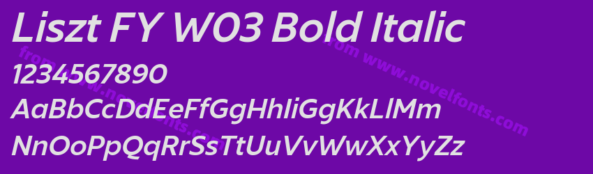 Liszt FY W03 Bold ItalicPreview Liszt FY W03 Bold ItalicPreview