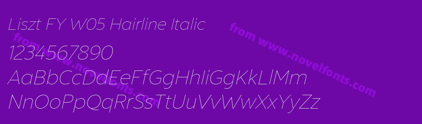 Liszt FY W05 Hairline ItalicPreview Liszt FY W05 Hairline ItalicPreview