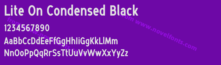 Lite On Condensed BlackPreview Lite On Condensed BlackPreview