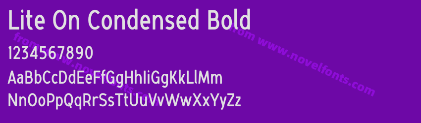 Lite On Condensed BoldPreview Lite On Condensed BoldPreview