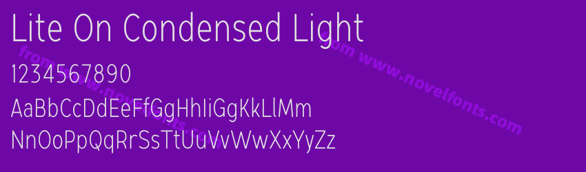 Lite On Condensed LightPreview Lite On Condensed LightPreview