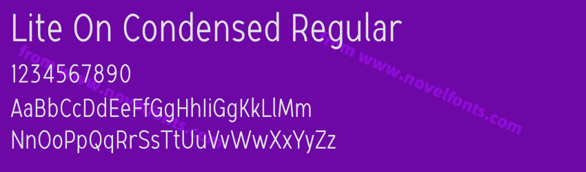 Lite On Condensed RegularPreview Lite On Condensed RegularPreview