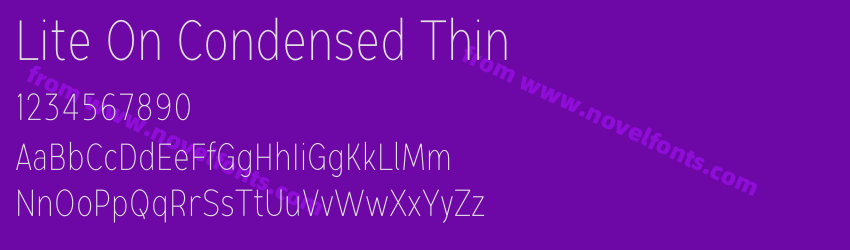Lite On Condensed ThinPreview Lite On Condensed ThinPreview