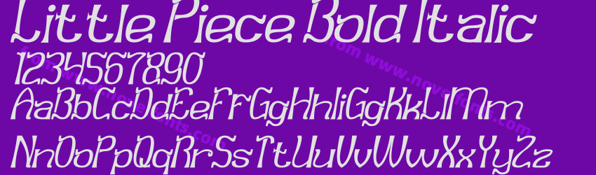Little Piece Bold ItalicPreview Little Piece Bold ItalicPreview