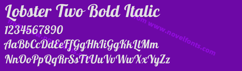Lobster Two Bold ItalicPreview Lobster Two Bold ItalicPreview